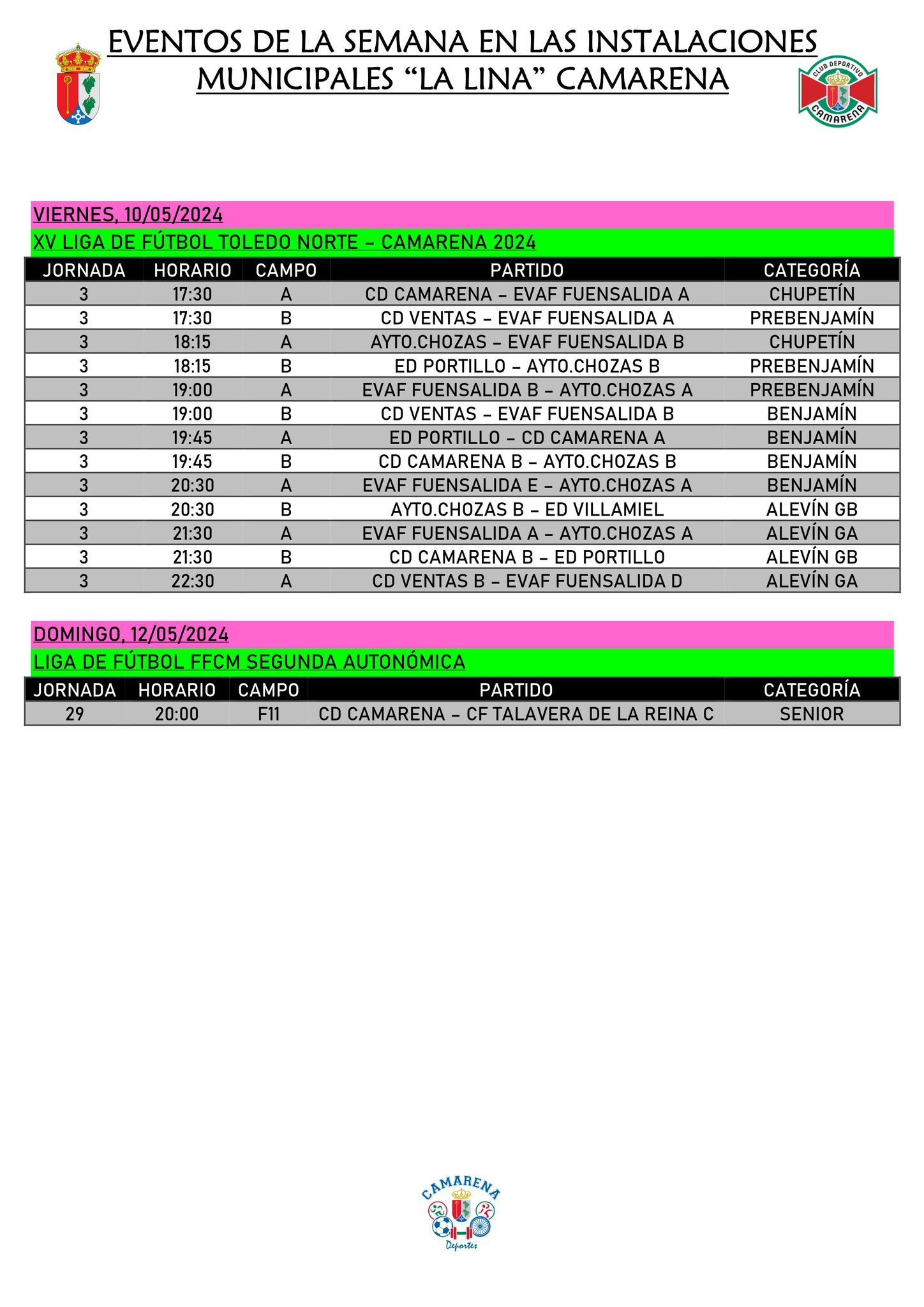 HORARIOS