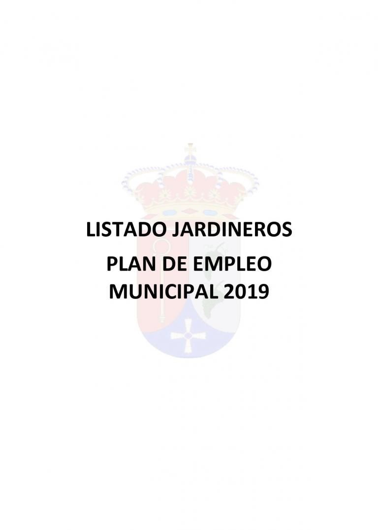 LISTADO PLAN DE EMPLEO CAMARENA 2019