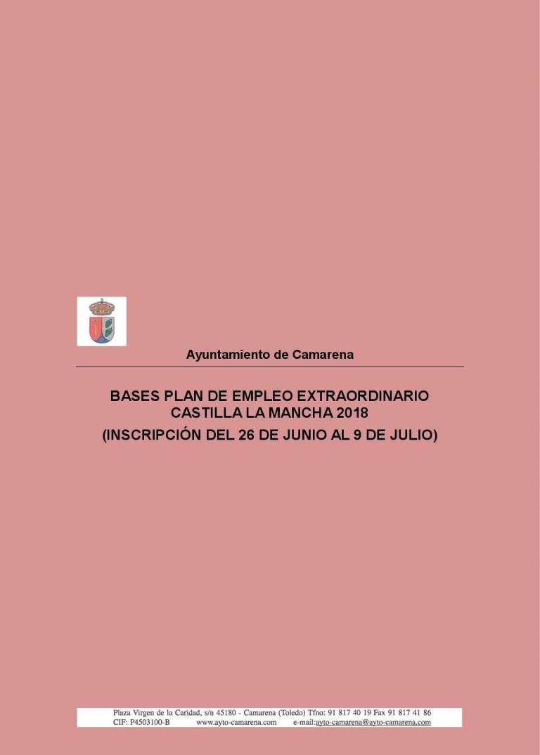 BASES PLAN DE EMPLEO EXTRAORDINARIO CLM