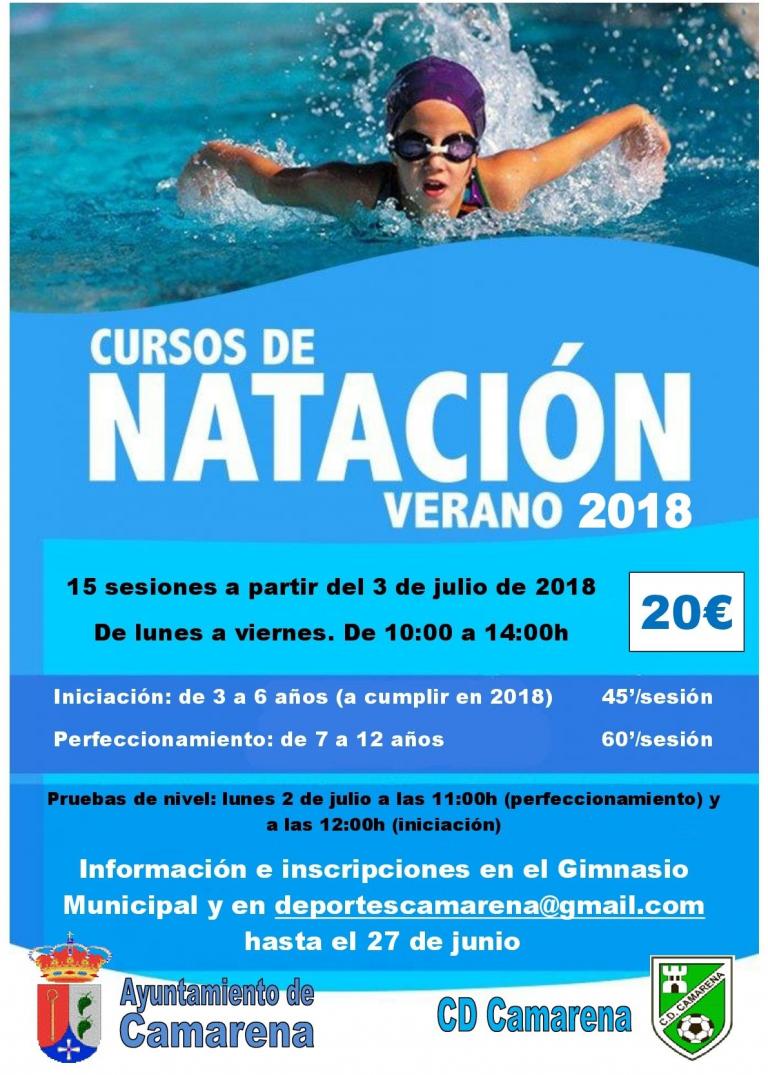 CURSOS DE NATACIÓN - VERANO 2018