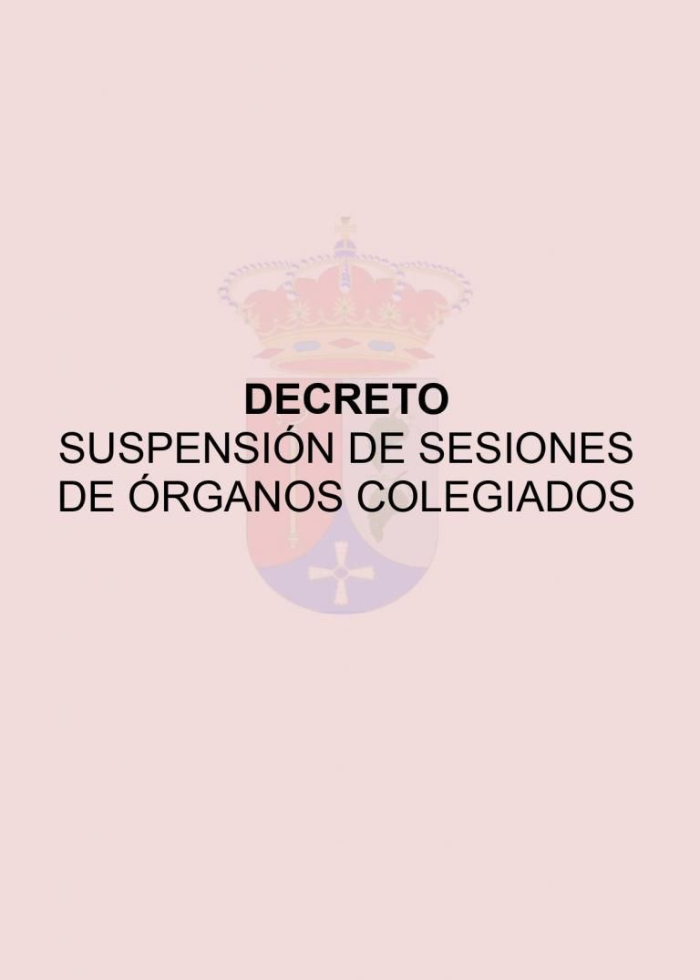 SUSPENSIÓN DE SESIONES DE ÓRGANOS COLEGIADOS