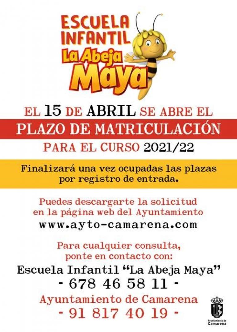 MATRÍCULA ESCUELA INFANTIL LA ABEJA MAYA