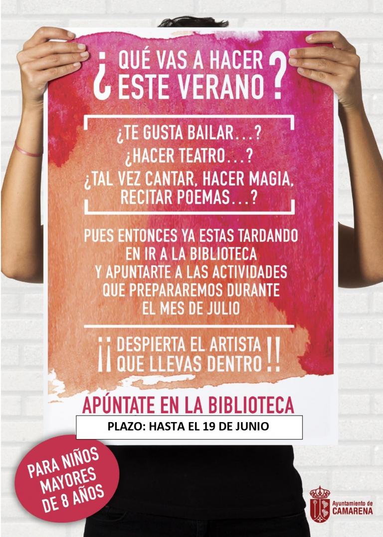 BIBLIOTECA: ACTIVIDADES DE VERANO 2019