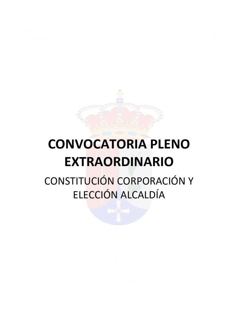 CONVOCATORIA PLENO EXTRAORDINARIO