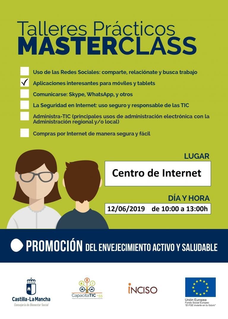 TALLERES PRÁCTICOS MASTERCLASS: APLICACIONES INTERESANTES PARA MÓVILES Y TABLETS