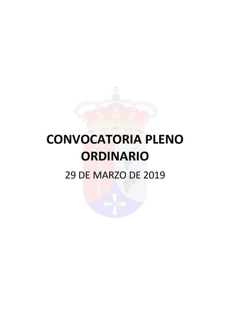 CONVOCATORIA PLENO ORDINARIO