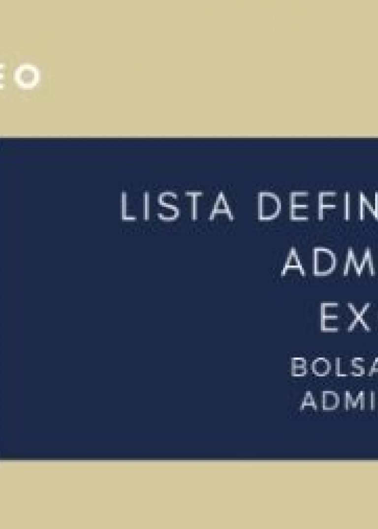 LISTADO DEFINITIVO: ADMITIDOS/EXCLUIDOS BOLSA AUXILIAR ADMINISTRATIVO
