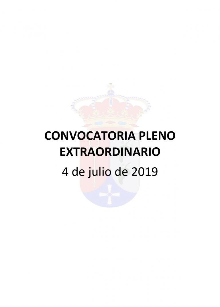 CONVOCATORIA PLENO EXTRAORDINARIO