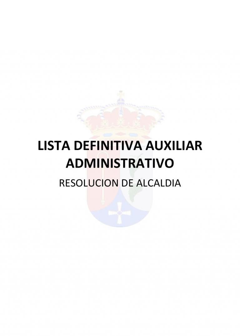 LISTA DEFINITIVA AUXILIAR ADMINISTRATIVO