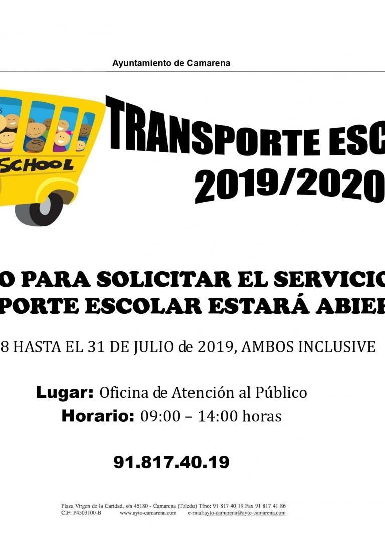 TRANSPORTE ESCOLAR 2019-2020