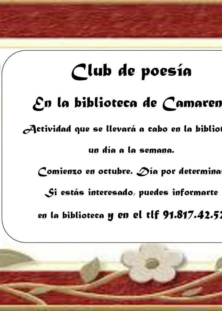 CLUB DE POESÍA