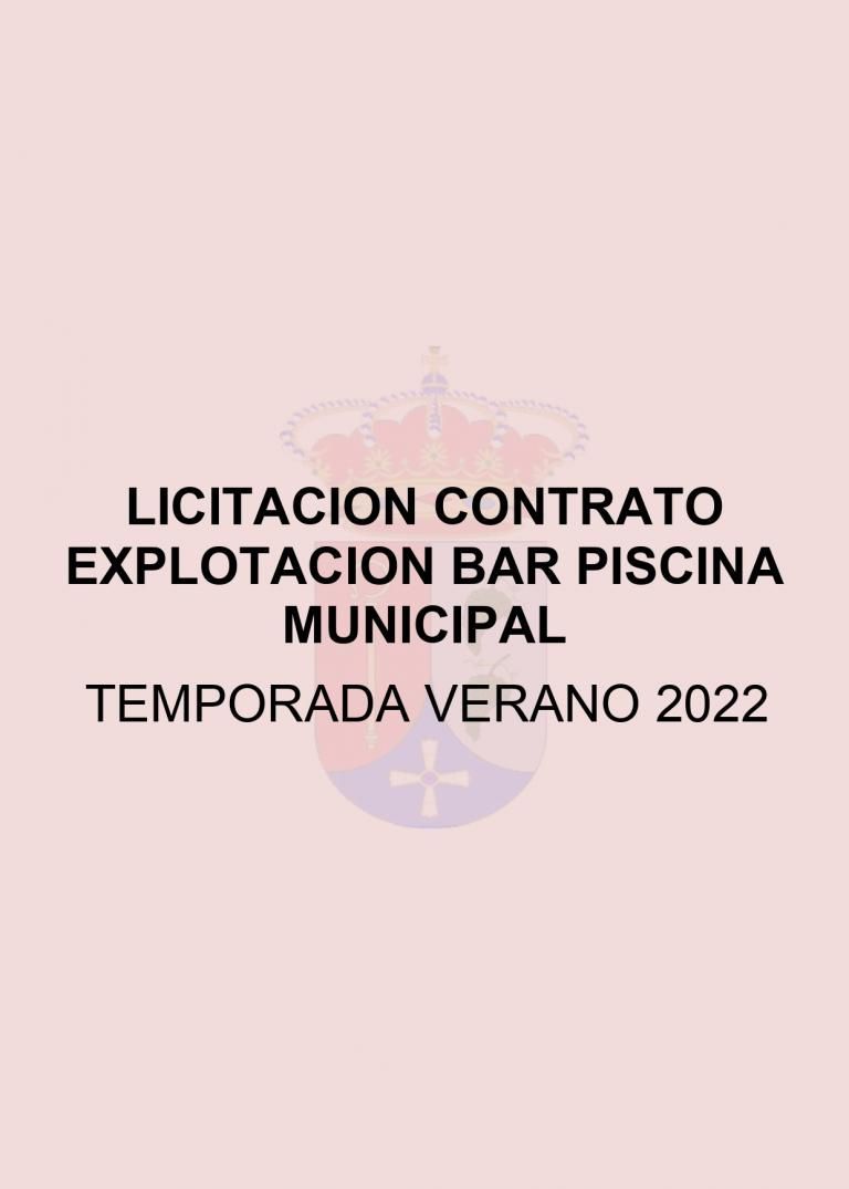 licitación bar piscina