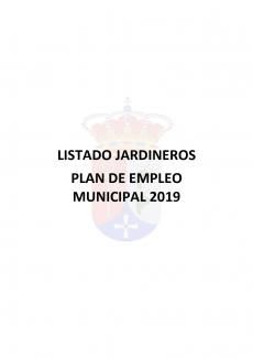 LISTADO PLAN DE EMPLEO CAMARENA 2019
