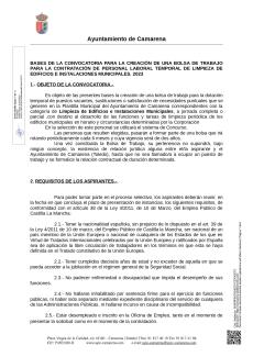 Bases Bolsa de Empleo Edificios 2023