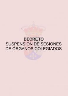 SUSPENSIÓN DE SESIONES DE ÓRGANOS COLEGIADOS