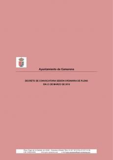 DECRETO DE CONVOCATORIA DE PLENO
