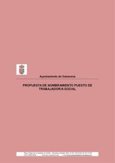 PROPUESTA NOMBRAMIENTO PUESTO TRABAJADOR/A SOCIAL