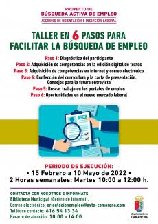 TALLER EN 6 PASOS PARA FACILITAR LA BÚSQUEDA DE EMPLEO