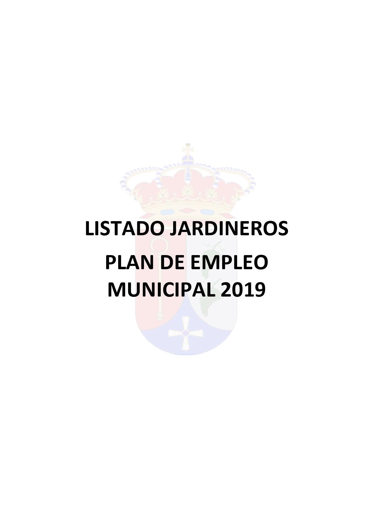 LISTADO PLAN DE EMPLEO CAMARENA 2019