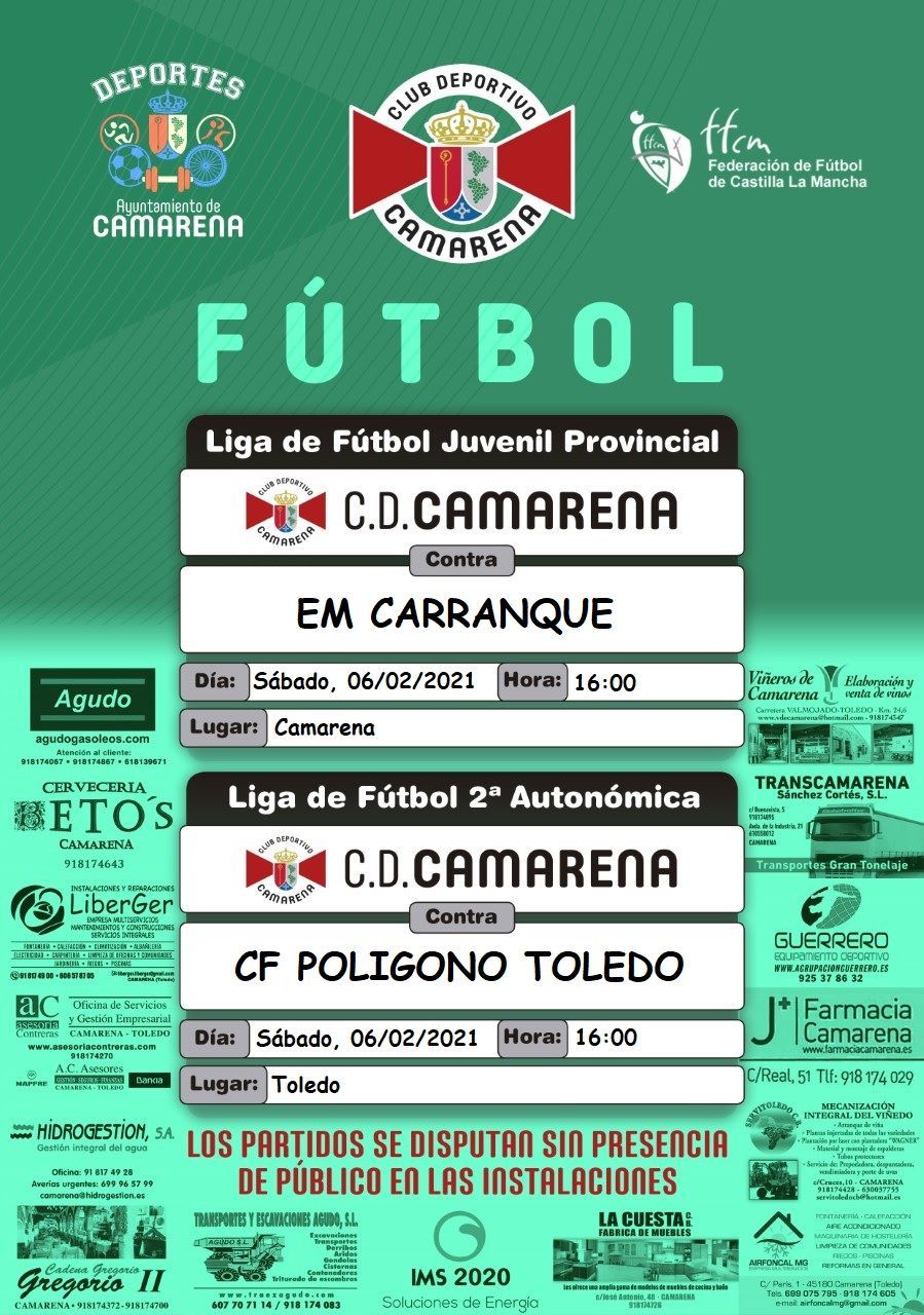 PARTIDOS DE FÚTBOL JUVENIL Y SENIOR