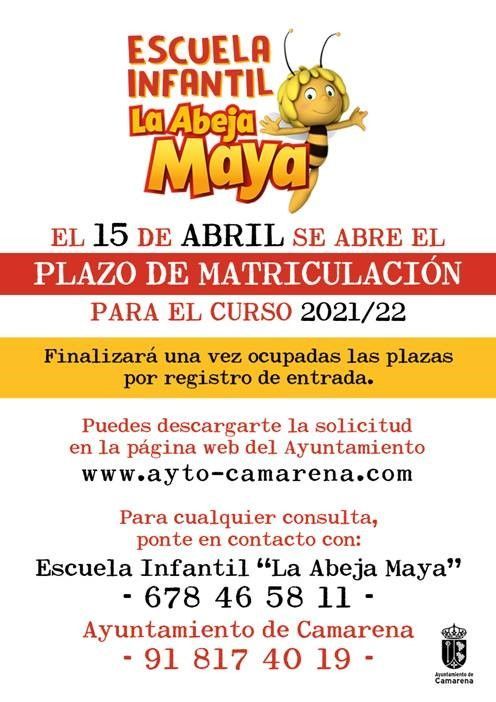 MATRÍCULA ESCUELA INFANTIL LA ABEJA MAYA
