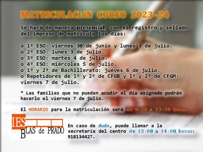 matriculación