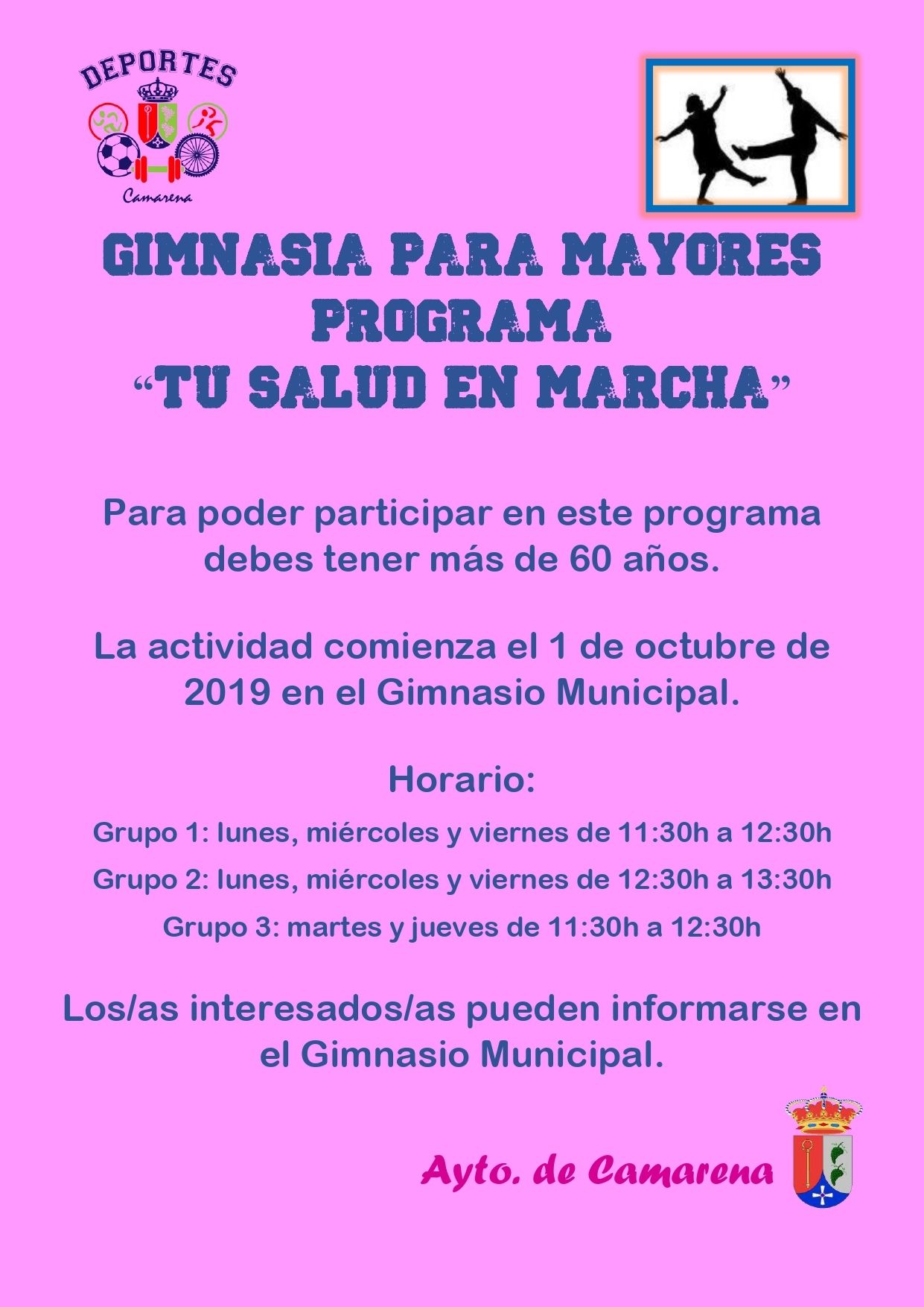 GIMNASIA PARA MAYORES "TU SALUD EN MARCHA"