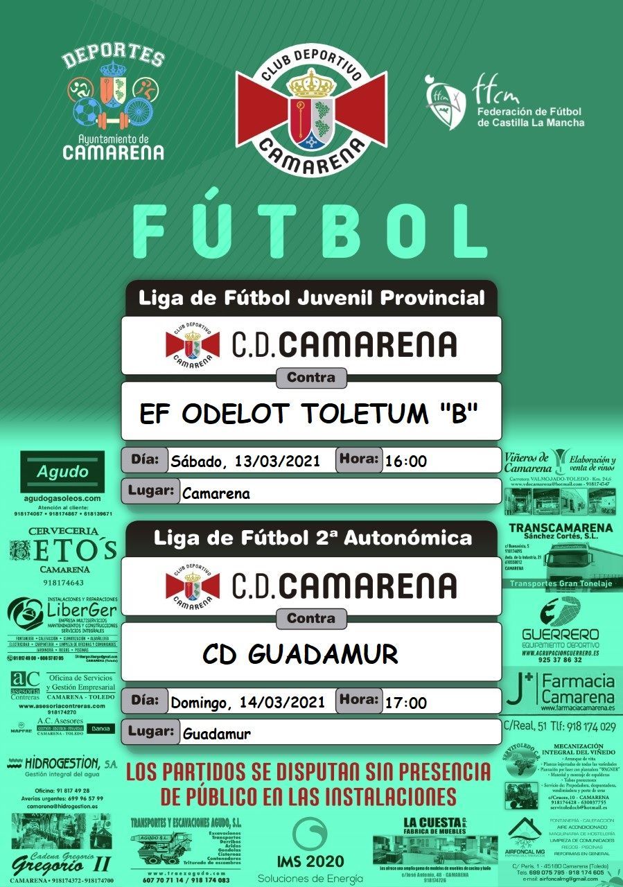 PARTIDOS DE FÚTBOL JUVENIL Y SENIOR