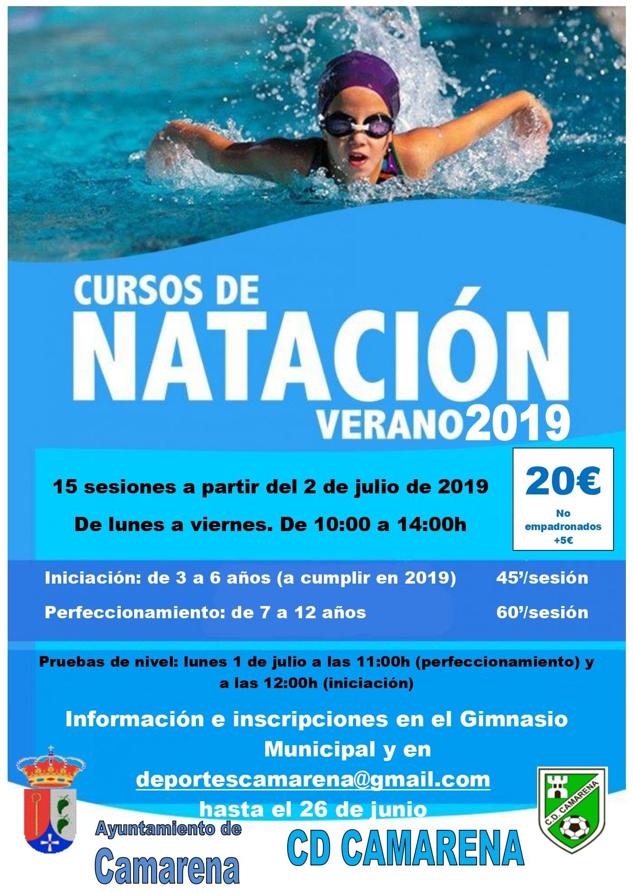 CURSOS DE NATACIÓN 2019