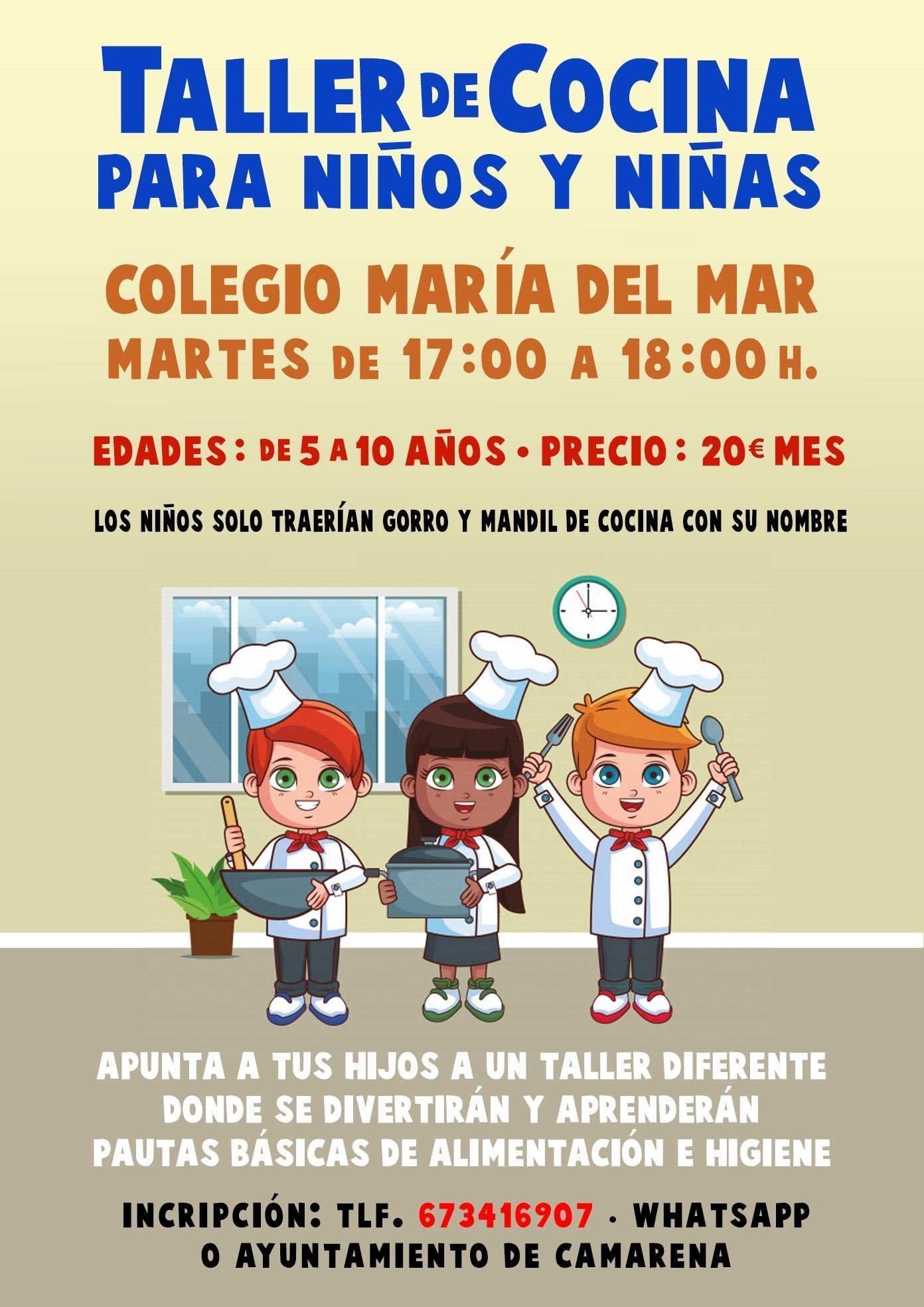 TALLER DE COCINA PARA NIÑ@S