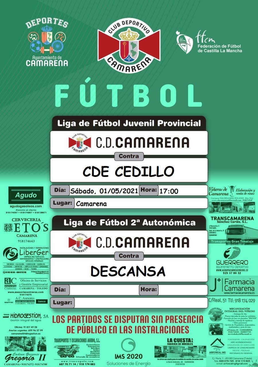 PARTIDOS DE FÚTBOL JUVENIL Y SENIOR