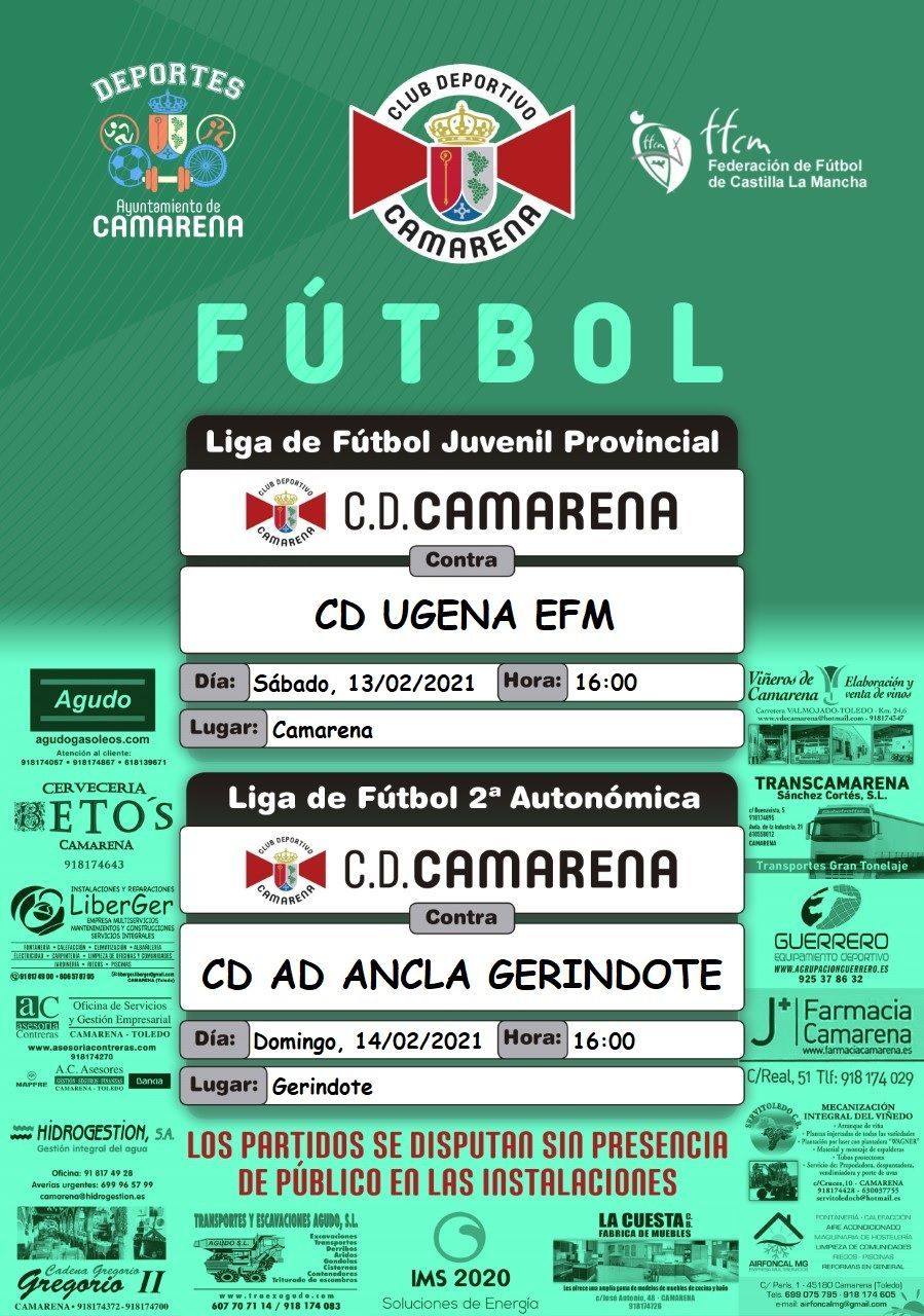 PARTIDOS DE FÚTBOL JUVENIL Y SENIOR