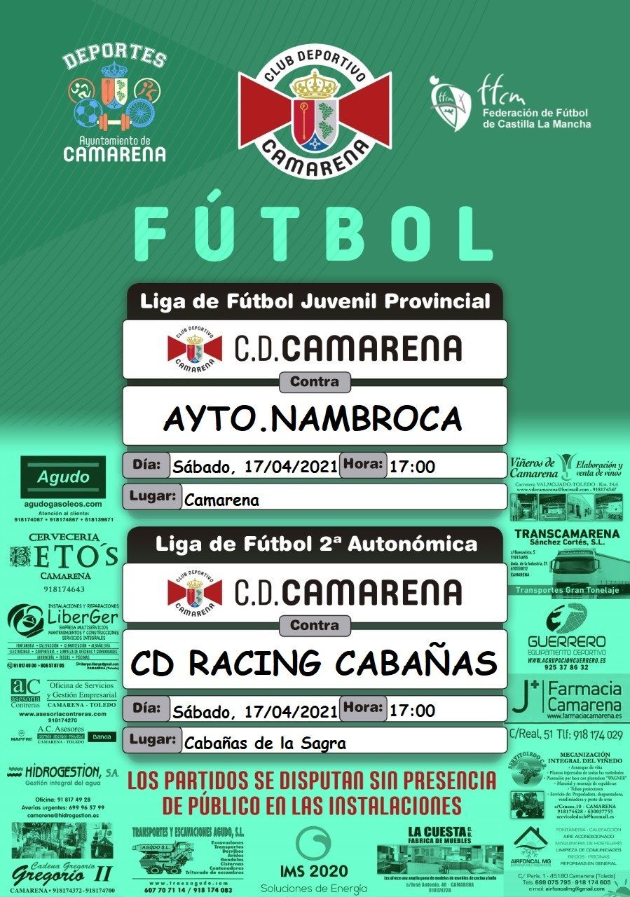 PARTIDOS DE FÚTBOL JUVENIL Y SENIOR