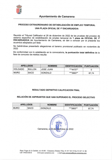 Proceso extraordinario empleo temporal