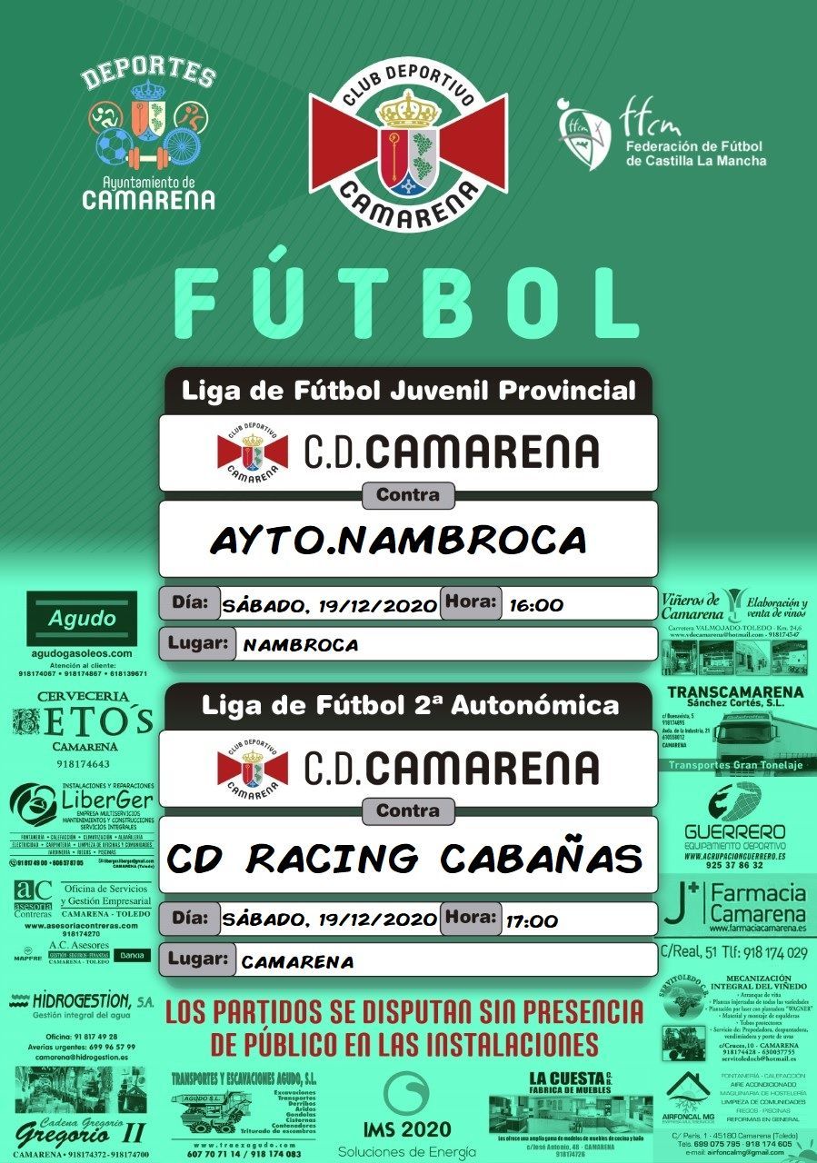 PARTIDOS DE FÚTBOL JUVENIL Y SENIOR