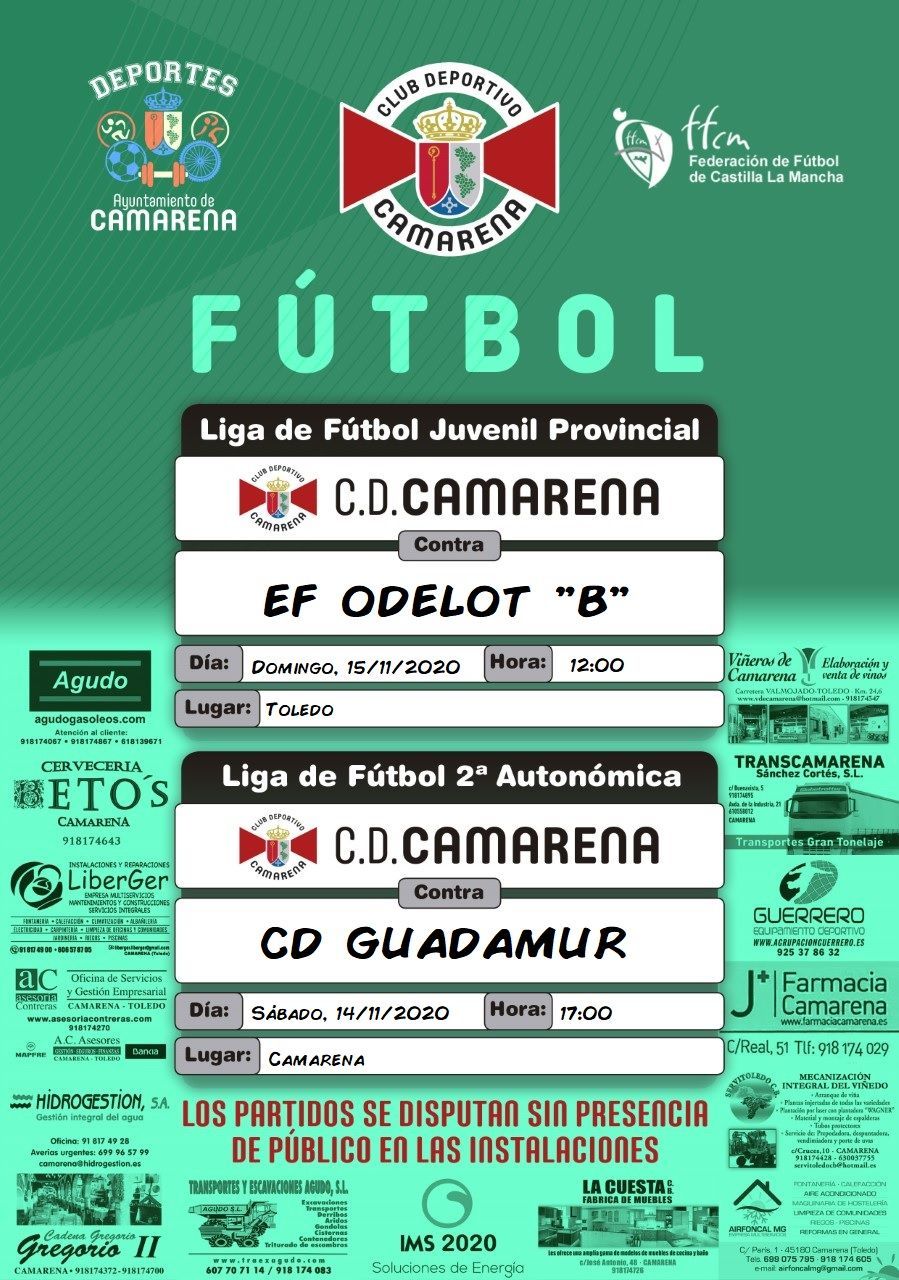 PARTIDOS DE FÚTBOL JUVENIL Y SENIOR