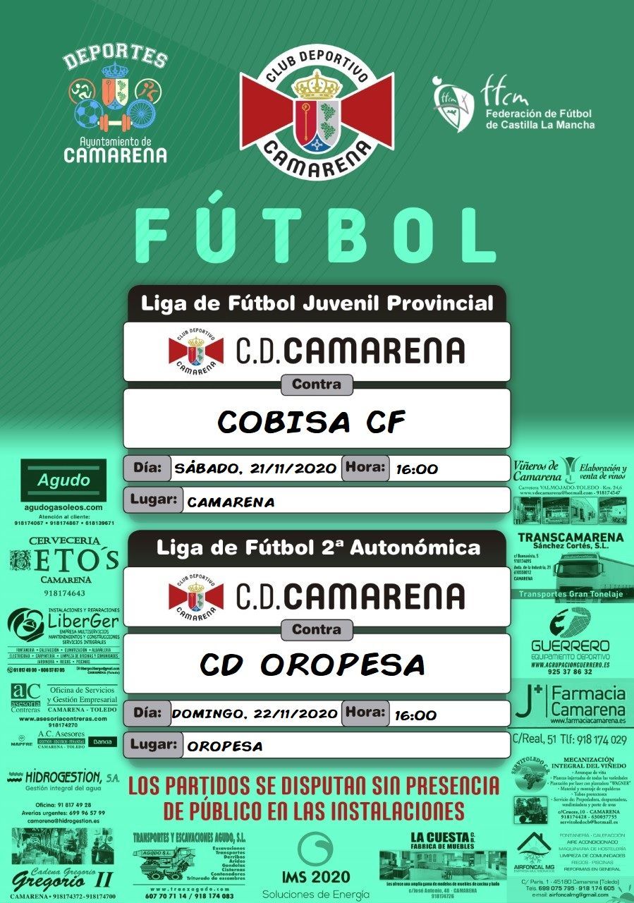 PARTIDOS DE FÚTBOL JUVENIL Y SENIOR