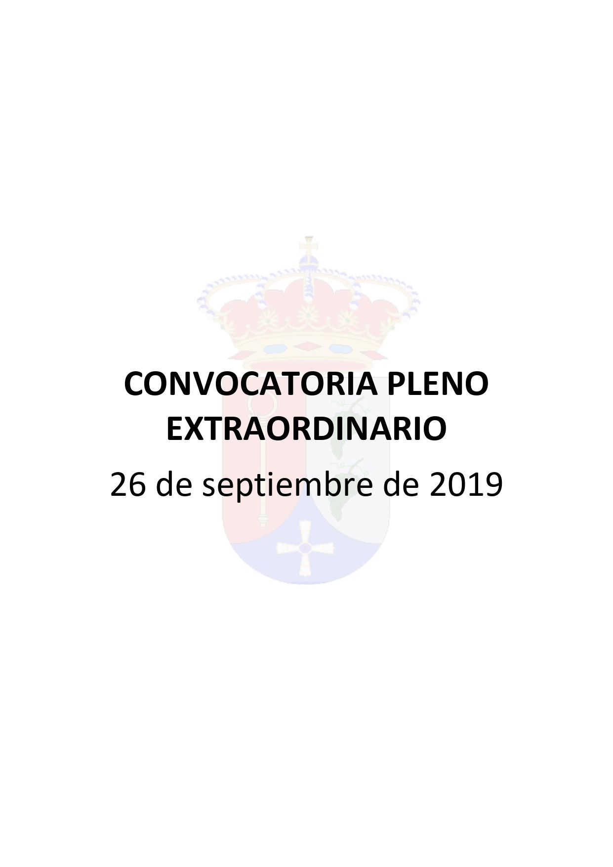 CONVOCATORIA PLENO ORDINARIO