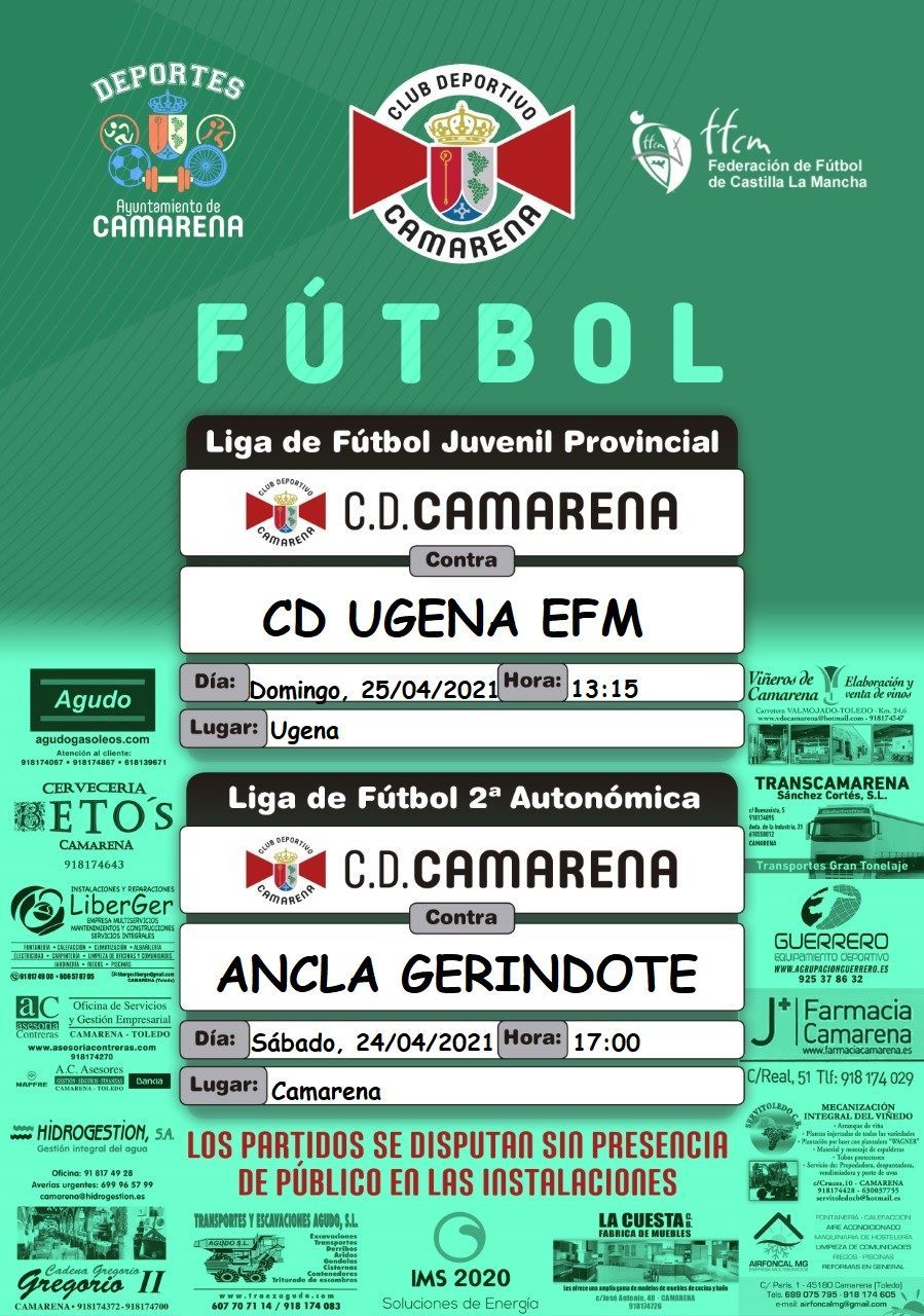 PARTIDOS DE FÚTBOL JUVENIL Y SENIOR