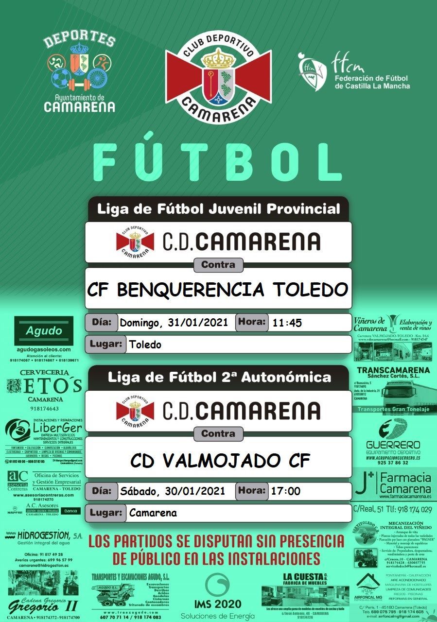 PARTIDOS DE FÚTBOL JUVENIL Y SENIOR
