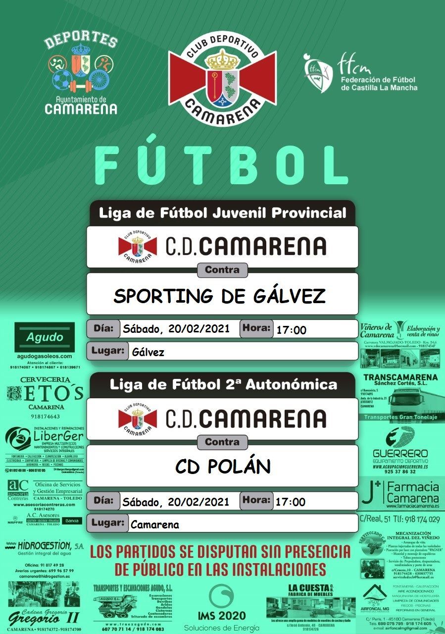 PARTIDOS DE FÚTBOL JUVENIL Y SENIOR