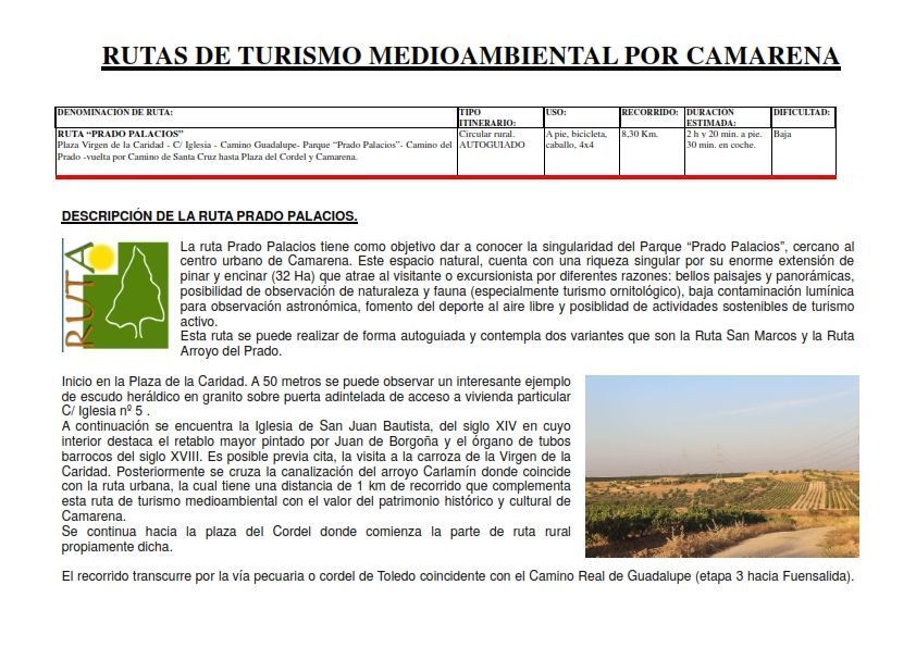 Ruta "Prado Palacios"